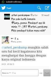 Pendapat yang kita ambil via Twitter